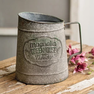 New - Metal Farmhouse Vintage Style Decorative 8" PITCHER - Picture 1 of 2