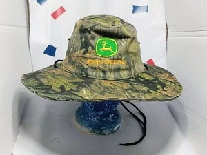JOHN DEERE Hat Fishing Hunting Hiking SAFARI Chin Strap Med/LARGE Camo Bucket - Picture 1 of 6