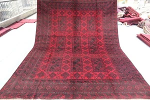 Afghan Antique 7x10 Rug, Turkmen Maldari design Oriental Rug- Hand Knotted Rugs - Picture 1 of 13