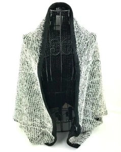 Ropa exterior D&Y envoltura de 3 vías en acrílico 100 % negro y marfil talla única - ¡NUEVO CON ETIQUETAS! - Imagen 1 de 5
