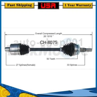 Eje delantero izquierdo CV eje articulado para Chrysler 300M 2004 2003 2002 Foto 1 de 2