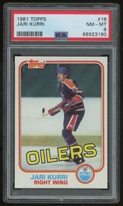 1981-82 TOPPS PSA 8 #18 (190) JARI KURRI