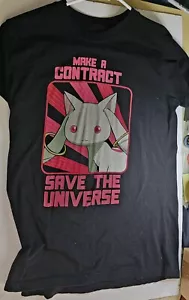 Puella Magi Madoka Magica Kyubey T-Shirt Schwarz XL Damen Vintage Hot Topic. - Bild 1 von 5