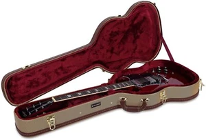 Crossrock Vintage Hard Case for Gibson SG and Similar Style Electric Guitars - Picture 1 of 8