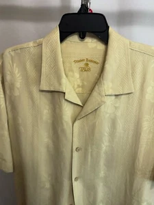 Tommy Bahama TB18 Silk Floral SHORT SLEEVE BUTTON UP SHIRT Large L  - Picture 1 of 13