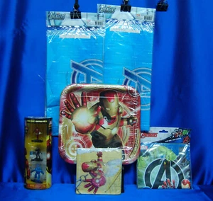 Iron Man 3 Party # 6 Plates Beverage Napkins Avengers Loot bags Tablecover - Picture 1 of 3
