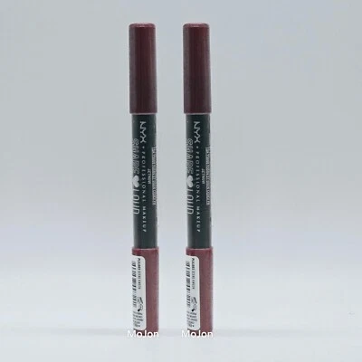 Lot Of 2 NYX Professional Makeup Shape Loud Lip Liner Duo - Scene Kween Burgundy - Image 1 of 4