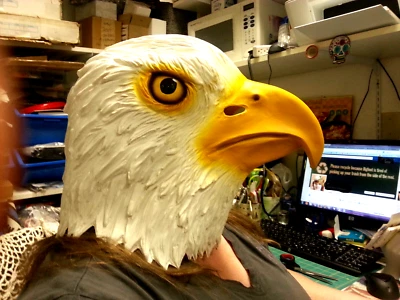 Bald Eagle Mask - New in package - Dress up Adult size Mask - Full head style  - Image 1 of 4