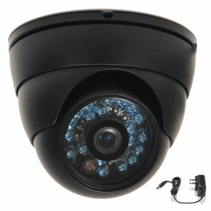 Build-in CCD Wide Angle Len Security Dome Camera Video Outdoor Night & Power 1O4 - Picture 1 of 6