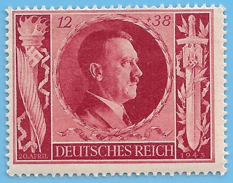 Germany WW2 German 1943 Swastika Adolf Hitler 12+38 Stamp WW2 Era  Mi# 847 Cover