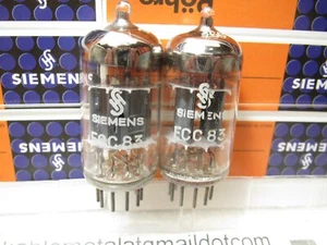 12AX7 ECC83   SIEMENS   PLATINUM MATCHED PAIR,NATO specs    TV7 tested    1TG3 - Picture 1 of 6
