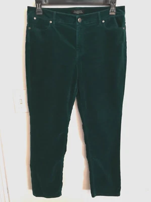 Talbots Womens Pants 12P 12 Petite Blue Corduroy Straight Flawless Five-Pocket - Image 1 of 4