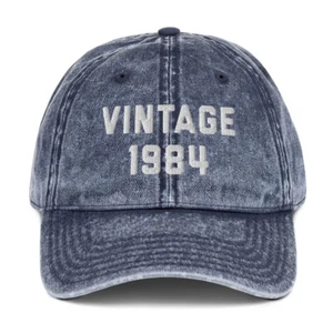 VINTAGE 1984 Cotton Twill Dad Hat Cap birthday classic gift present father's day - Picture 1 of 13