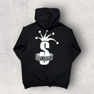 Sudadera con capucha Stussy para hombre con logotipo talla pequeña negra - Imagen 1 de 6