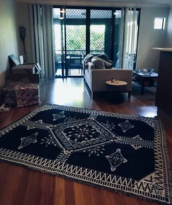 Large-XXL Reversible Aztec Indian Tribal Cotton Throw Blanket Beach Picnic Rug - Bild 1 von 25