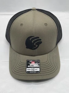 Hat Richardson Trucker Embroidered Snapback Mesh Brown Black - Picture 1 of 8