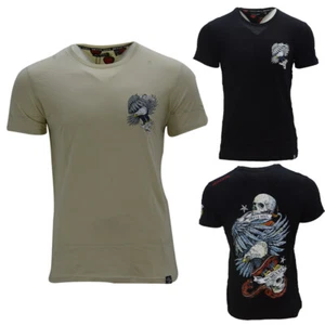 BRAVE SOUL Mens T Shirts Short Sleeve Cotton Top Regular Fit Printed Tee S-XXL - Picture 1 of 15