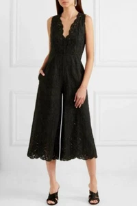 NEW JONATHAN SIMKHAI V-NECK SLEEVELESS SCALLOP LACE WIDE-LEG JUMPSUIT SZ 2 $795 - Picture 1 of 12