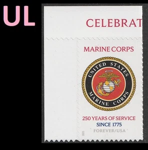US 6005 Marine Corps 250 Years F corner single UL MNH 2025 - Picture 1 of 1
