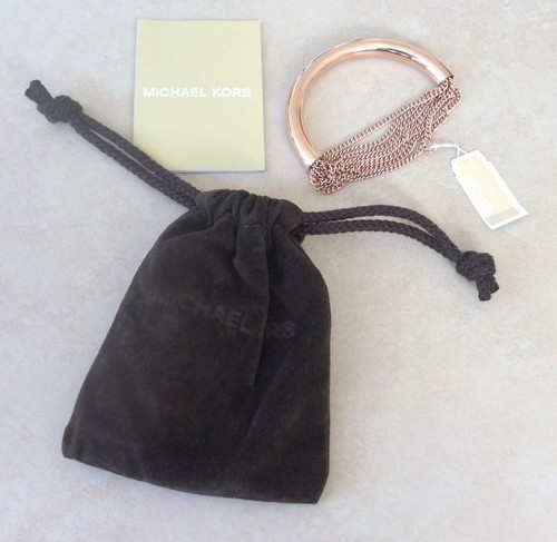 Michael Kors MKJ5789791 Bracciale Piccolo Donna Lusso Oro Rosa Sette Catene Frange