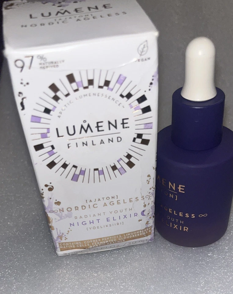 Lumene Nordic Ageless Ajaton Radiant Youth Night Elixir 1 Oz. Boxed - Image 1 of 1