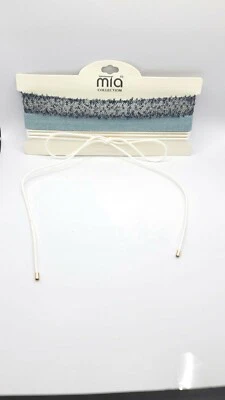 Gargantilla Collar Joyería, Diseño Azul Con Cerradura Dorada y Corbata. Foto 1 de 3