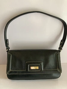 Kate Spade Shoulder Bag Black Lime Green Interior - Picture 1 of 7