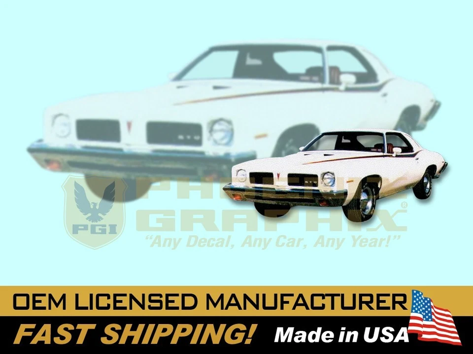 Pontiac LeMans 1973 y/o GTO calcomanías gráficos y kit de rayas de carreras D98 Foto 1 de 1