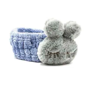 Diadema cosmética 3D Honey Bunny para mujer SPA azul besable por MinxNY moda nueva - Imagen 1 de 2