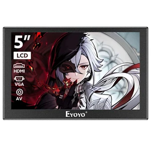 Eyoyo 5'' Mini monitory HDMI 800 * 480 Wyświetlacz HDMI / VGA / AV Ekran do komputera samochodowego - Zdjęcie 1 z 16