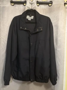 Cutter Buck Disney Windbreaker Jacket Mens Medium Black Full Zip Golf - Picture 1 of 7