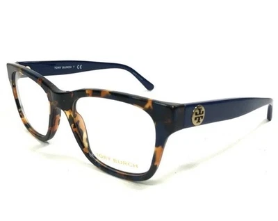 Tory Burch Eyeglasses Frames TY 2098 1757 Blue Brown Tortoise Square 50-18-140 - Image 1 of 4