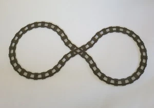 Lego® Duplo TRAIN Tracks DARK-GREY Track Curved Crossing SET CIRCLE EIGHT - Picture 1 of 1