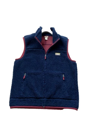 Men's L.L. BEAN Vest SHERPA Gilet Jacket Coat Fleece Synchilla Body Warmer SZ L - Image 1 of 4