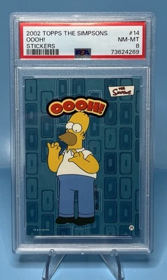 2002 TOPPS THE SIMPSONS STICKERS • HOMER OOOH! #14 CARD | PSA 8 NM-MT - Image 1 of 2