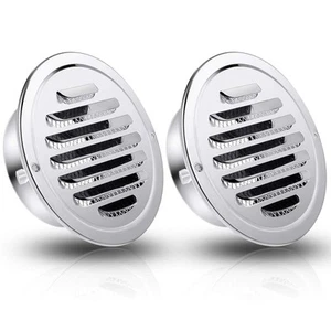 Hohean 2 Pack 4 Inch Stainless Steel Air Outlet Vents Round Soffit Vents Drye... - Picture 1 of 7