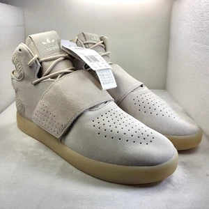 ADIDAS Tubular Invader scarpe da ginnastica medie da uomo scamosciate beige UK10 *NUOVE/INUTILIZZATE* (X280) - Foto 1 di 20