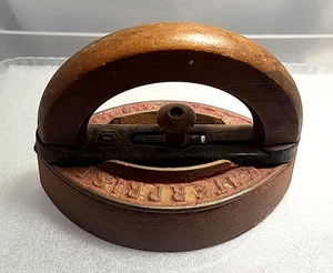 Antique Enterprise Mfg Co Philadelphia No 50 Sad Iron w/ Detachable Wood Handle - Bild 1 von 7