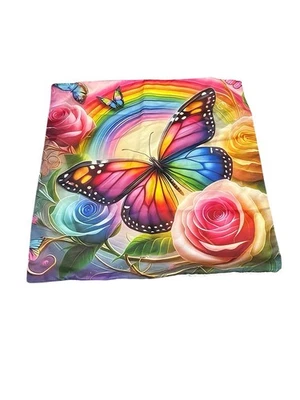 NUEVA FUNDA DE ALMOHADA 1 tiro 18X18 pulgadas FUNDA / FUNDA SOLO mariposa  Foto 1 de 2