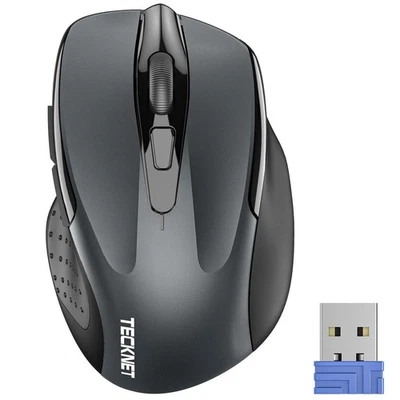 TECKNET Wireless Mouse, 2.4G Ergonomic Optical Mouse, Computer Mouse for Lapt... - Image 1 of 4