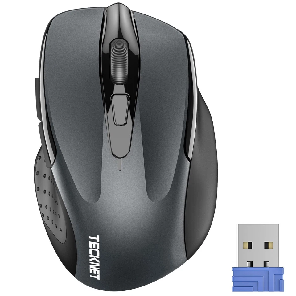 TECKNET Wireless Mouse, 2.4G Ergonomic Optical Mouse, Computer Mouse for Lapt... - Image 1 of 4