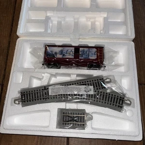 hawthorne village thomas kinkade memories of christmas box car w/tracks authen - Picture 1 of 2