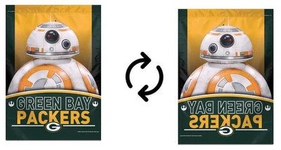 Green Bay Packers Star Wars Banner Nuevo con Etiquetas NFL Casa Bandera Vertical BB-8 Foto 1 de 2