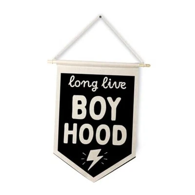  Banner de lona colgante de pared para niños de larga vida, niños de 15 pulgadas x 11 pulgadas blanco y negro Foto 1 de 4