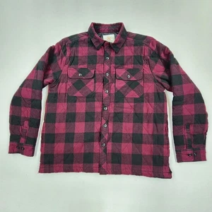 Cloudveil Button Up Flannel Jacket Shirt Mens XL Quilted Lined Shacket Pockets - Picture 1 of 17