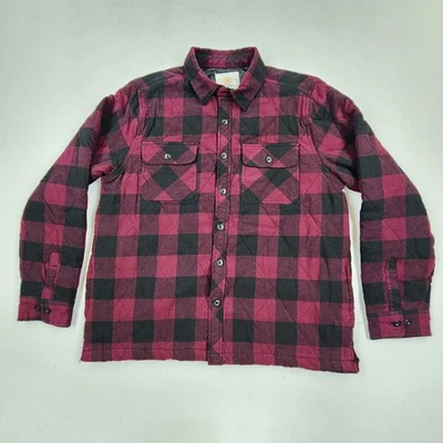 Cloudveil Button Up Flannel Jacket Shirt Mens XL Quilted Lined Shacket Pockets - Image 1 of 4