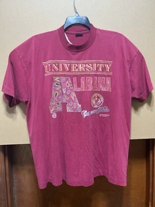 Vtg University Of Alabama Crimson Tide T Shirt Adult Size XXL Red Paisley “A” 94 - Picture 1 of 11