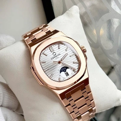 Carnival 8110G Analógico Mecánico (Automático) Hombre Nuevo Reloj Hombre Nautilus Con Wa Foto 1 de 4