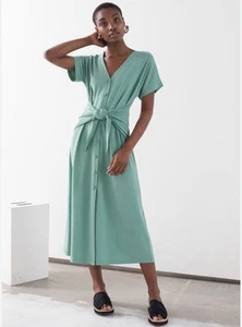 & Other Stories Mint Waist Tie Midi Dress (EUR 36) - Picture 1 of 8