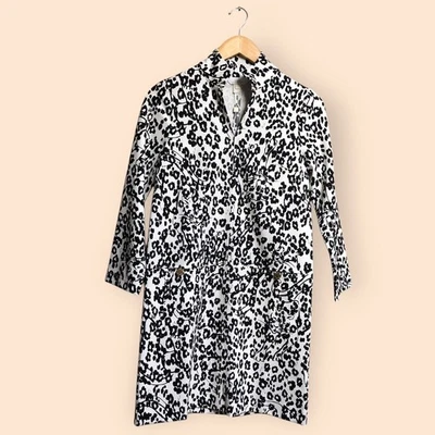 Lilly Pulitzer 全新带标签 Rosie 连衣裙椰子 Let’s Pawty 黑色白色图案女式 XXS — 第 1/4 张图片